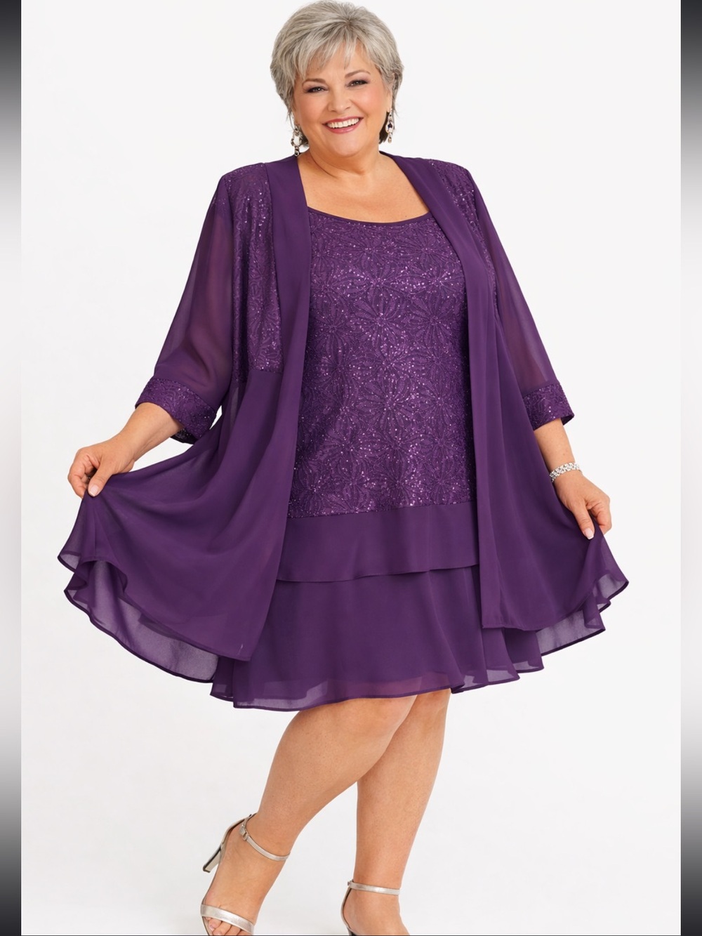 Mother in Law Dress Deep Purple R & M Richards Woman
